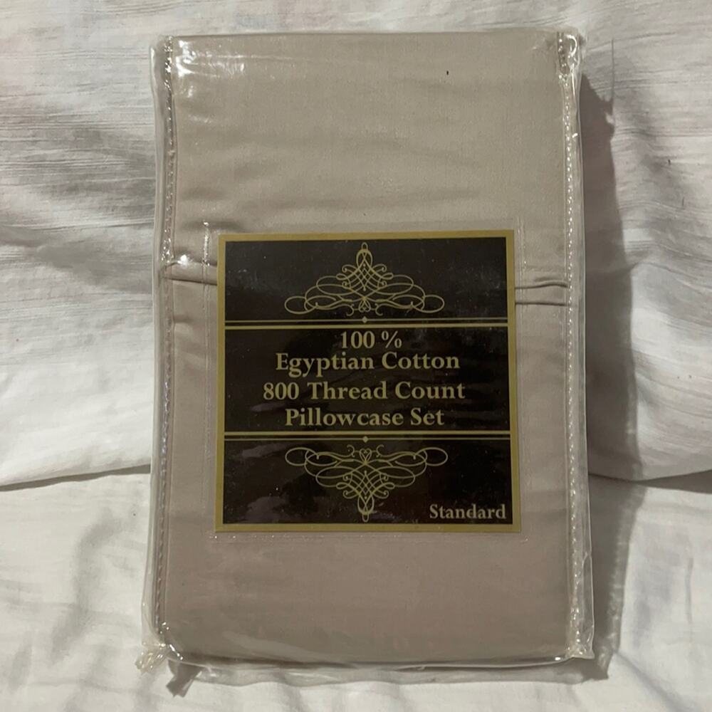 Venus standard pillowcase 800 count 💯 cotton taupe shade nwt